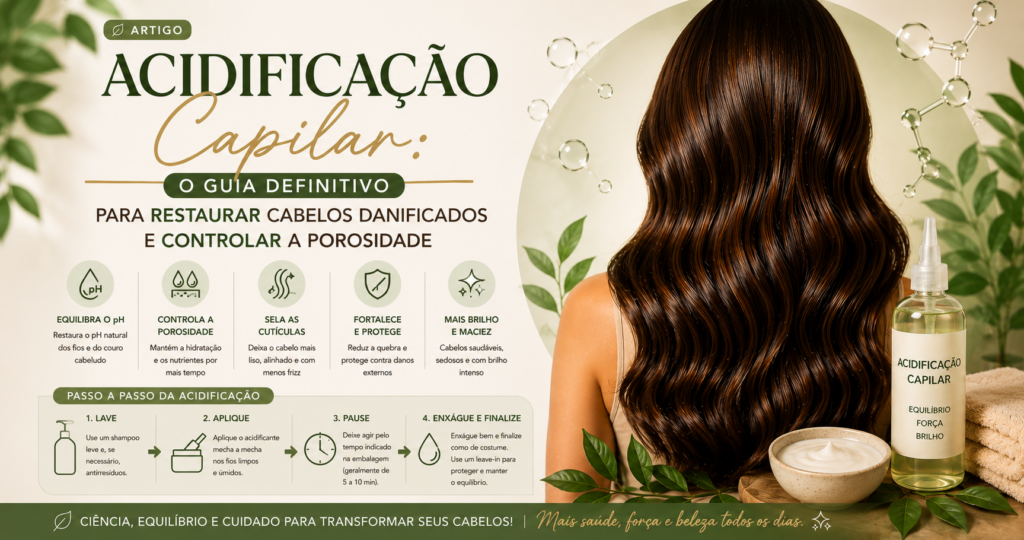 Acidificação Capilar: O Guia Definitivo Para Restaurar Cabelos Danificados e Controlar a Porosidade